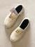 **NOVO** Mocassim flatform tratorado off white