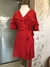 Vestido envelope vermelho babados - comprar online