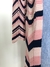 Cardigan alongado chevron rosa