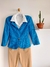 Blazer azul royal em laise - A Collection - comprar online