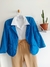 Blazer azul royal em laise - A Collection