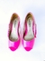 Peep toe pink com laço