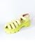 Sandália verde neon flatform tratorada - comprar online