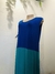 Vestido casual longo azul e verde - loja online