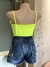 Short jeans azul bolso desfiado - Bludenim na internet