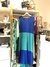 Vestido casual longo azul e verde - comprar online