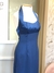 Vestido de festa azul minimalista - comprar online