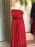 Vestido de festa vermelho com lantejoulas + echarpe