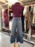 Calça jeans pantacourt zíper - loja online