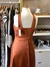 Vestido terracota midi acetinado - loja online