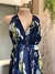 Vestido longo azul marinho flora - loja online