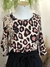 Blusa animal print rose na internet