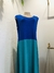 Imagem do Vestido casual longo azul e verde