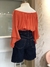 Cropped laranja ombro a ombro - loja online