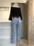 Cropped preto em renda ombro a ombro - ROSA DAHLIA - loja online