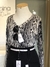 Blusa animal print mangas compridas com renda - comprar online