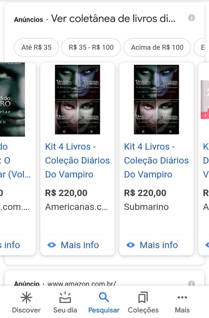 Livros Diarios de um Vampiro - The Vampire Diaries