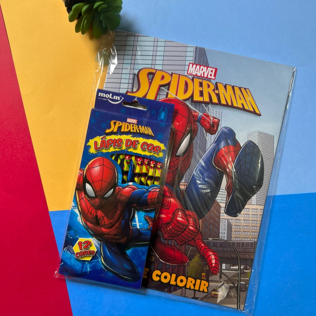 HOMEM-ARANHA LER E COLORIR COM LÁPIS