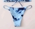 Calcinha String Tie Dye Azul dupla face - Canto da Praia