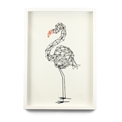 Serigrafia Flamingo Origami