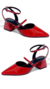 SCARPIN VERMELHO COURO VERNIZ SALTO BLOCO BICO QUADRADO - comprar online