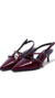 SLINGBACK CEREJA VERNIZ SALTO BAIXO