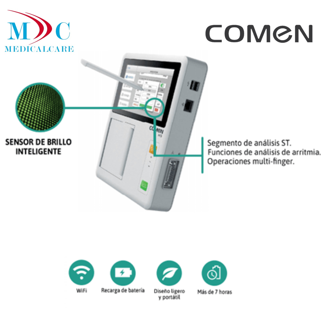 Electrocardiógrafo Portátil de 3 Canales Comen H3