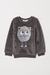 BLUSA H&M EM FLEECE COM LANTEJOLAS QUE MUDAM DE COR - FORMA GRANDE