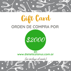 Orden de compra por $ 2000 en Dietética Lanús Online