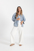 CHAQUETA JEAN CELESTE BORDADA - comprar online