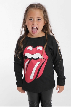 Remera Lengua Rolling - Rocker Kids