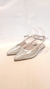 SLIPPER EN PUNTA REPTIL PLATA CON PULSERA (Nuria) - comprar online