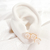 Brinco ear cuff quadrado branco ouro