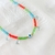 Choker cristais azul, laranja e verde com olho grego e gotas ouro - comprar online