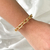 Pulseira elos grandes lisos ouro - comprar online