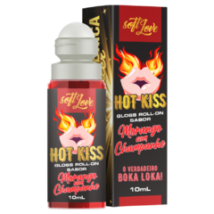 Gloss Hot Kiss Beijável Morango com Champanhe 10Ml - SOFT LOVE