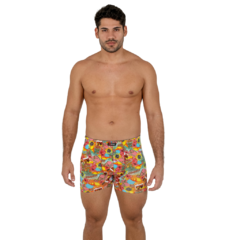 Boxer Romantic Rebatida em Microfibra - Cores Diversas - Cod.MX0009