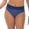 Calcinha Tanga Jacquard Listrado Vertical sem Costura Azul Marinho - Cod.ZR0201-096-1921-V01