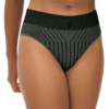 Calcinha Tanga Jacquard Listrado Vertical sem Costura Preto - Cod.ZR0201-096-1921-V03