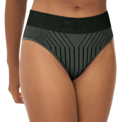 Calcinha Tanga Jacquard Listrado Vertical sem Costura Preto - Cod.ZR0201-096-1921-V03