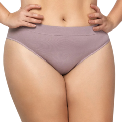 Calcinha Comfort Larga Plus Size sem Costura Cavada Rose - Cod.ZR0207-030-C638