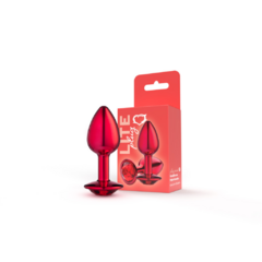 Lite Plug Vermelho P com Pedra Vermelha - Cod.256