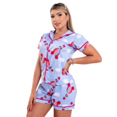 Pijama Americano Estampado - Cores Diversas - Cod.AM0046