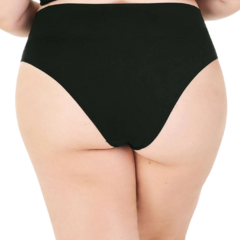 Calcinha Tanga Coss Alto sem Costura Plus Size Preto - Cod.ZR0201-078-C099 - comprar online