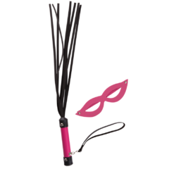 Kit Chicote Luxo 30CM com Mascara - ROSA- Cod.KLMR071