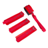 Kit Bondagem 4 Amarras em Couro Sintetico - VERMELHO - Cod.KB4CV