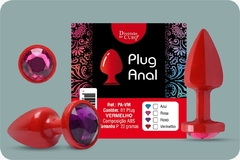PLUG EM ABS P - Plug Anal em ABS com Pedra Colorida Redonda - Cod.2338 - loja online
