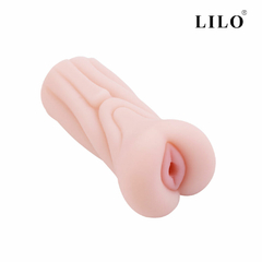 Masturbador em formato de vagina feito de CyberSkin com fissuras e texturas internas - LILO - Cod.MA136 - comprar online