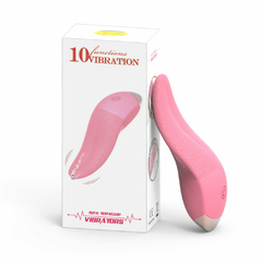 Vibrador clitoriano em formato de língua com 10 modos de vibração - Cod.MV092