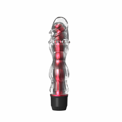 Vibrador translúcido, possui em seu relevo nódulos massageadores - Cores Diversas - Cod.PE011F - comprar online